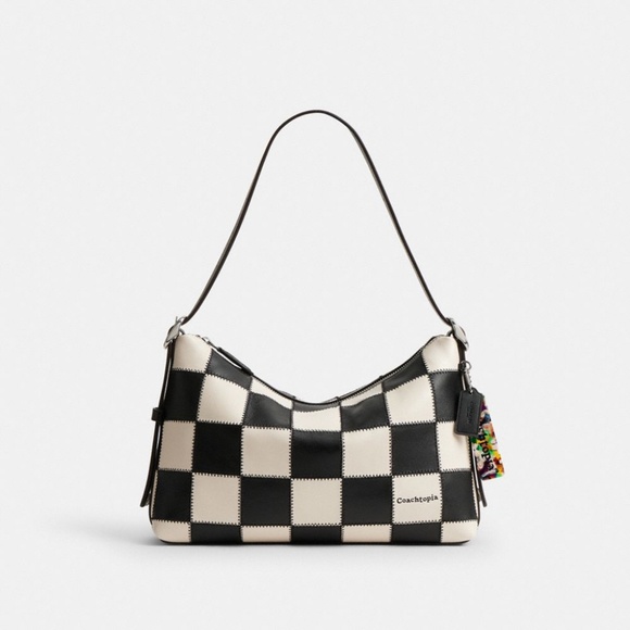 Coach Alter/Ego Slouchy Shoulder Bag In Checkerboard Upcrafted Leather Purses - Picture 3 of 12